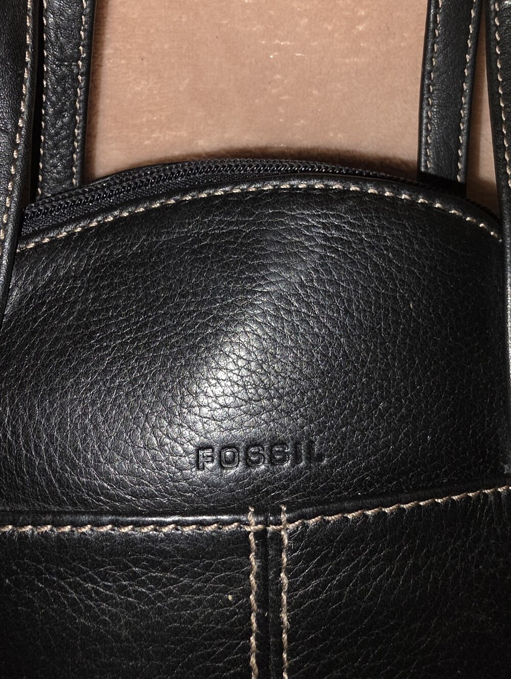 Fossil Black Leather Shoulder Bag - Picture 3 of 7